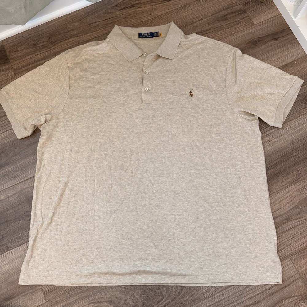 Polo Ralph Lauren Pima Soft Touch Polo Dune Heather Shirt Mens Size 3XB